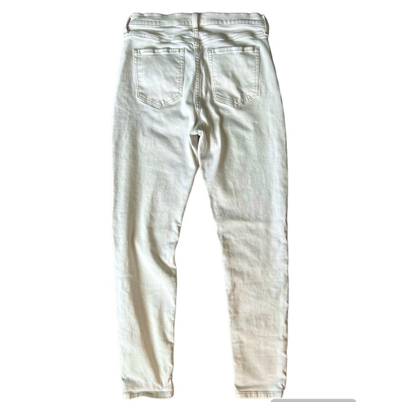 5/$25 Banana Republic white high waisted button fly skinny jeans size 29 - Picture 5 of 8